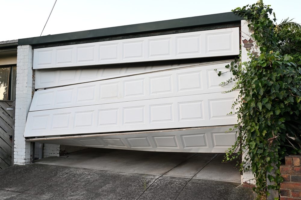 ace garage door - damaged garage door - hurricane rated garage door